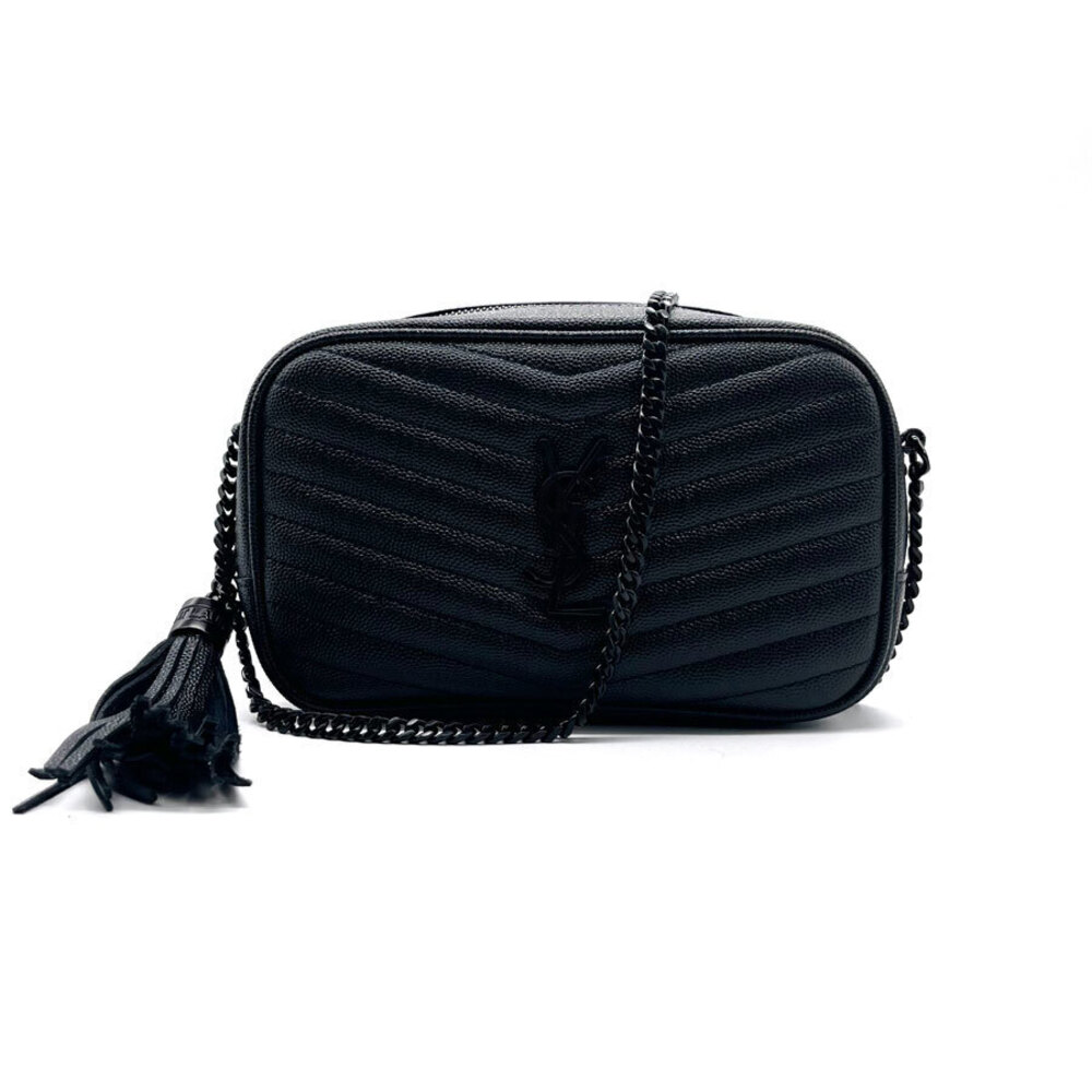 Saint Laurent Crossbody bag leather metal black